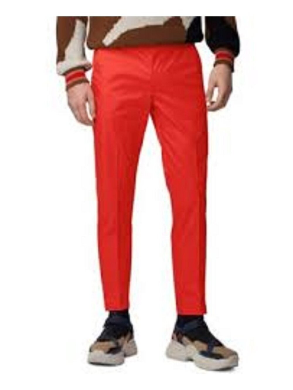 HUGO BOSS Straight Stretch Red Cotton Pants Men's size 38R 38x28 Preppy